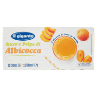 IL GIGANTE Succo e Polpa Di Albicocca 6 x 200 Ml