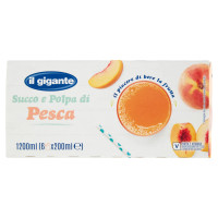 IL GIGANTE Succo e Polpa Di Pesca 6 x 200 Ml