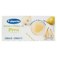 IL GIGANTE Succo e Polpa Di Pera 6 x 200 Ml