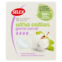 Selex Assorbenti Giorno Con Ali In Cotone Biologico In Bustine Singole 12 Pezzi