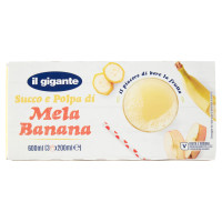 IL GIGANTE Succo e Polpa Di Mela Banana 3 x 200 Ml