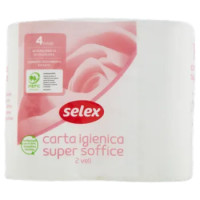 Selex Carta Igienica 2 Veli Super Soffice 4 Rotoli