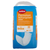 Selex Pannoloni Rettangolari Unisex Taglia Unica 30 Pezzi