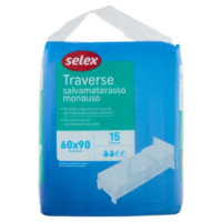 Selex Traverse Salvamaterasso Monouso 60X90 Cm 15 Pezzi