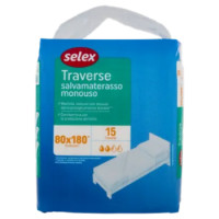 Selex Traverse Salvamaterasso Monouso 80X180 Cm 15 Pezzi