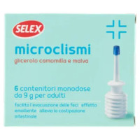 Selex Microclismi Glicerolo Camomilla e Malva Monodose Per Adulti 6x9 g