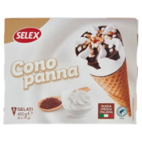 Selex 6 Coni Di Gelato Panna 450 g