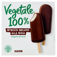 Vegetale 100% 6 Stecchi Di Gelato Alla Soia Ricoperti Di Cioccolato Fondente 300 g