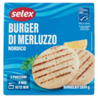 Selex Fish Burger Di Merluzzo Nordico Surgelato 2x80 g
