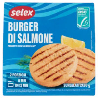 Selex Fish Burger Di Salmone Surgelato 2x80 g