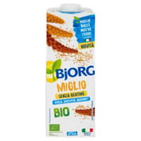 BJORG Miglio Bevanda Vegetale Bio, Senza Glutine, Senza Zuccheri Aggiunti, Prodotto In Italia, 1L
