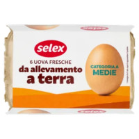 Selex 6 Uova Fresche Medie Da Allevamento a Terra Categoria A