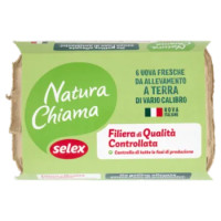 Selex Natura Chiama 6 Uova Fresche Da Galline Allevate Senza Uso Di Antibiotici Di Vario Calibro