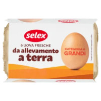 Selex 6 Uova Fresche Grandi Da Allevamento a Terra Categoria A
