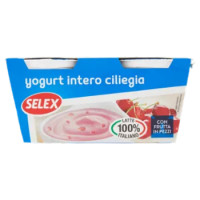 Selex Yogurt Intero Ciliegia Con Frutta In Pezzi 2x125 g