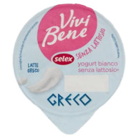 Selex Vivi Bene Yogurt Greco Bianco Senza Lattosio 150 g