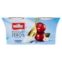 Müller Yogurt Zero% Grassi Ciliegia In Pezzi 2 x 125 g