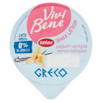 Selex Vivi Bene Yogurt Greco Vaniglia Senza Lattosio 150 g