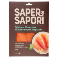 Selex Saper Di Sapori Salmone Naturale Norvegese Per Carpaccio a Fetta Lunga 100 g