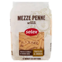 Selex Pasta Di Semola Trafilata Al Bronzo Mezze Penne 500 g