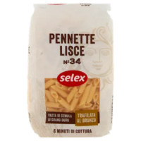 Selex Pasta Di Semola Trafilata Al Bronzo Pennette Lisce 500 g