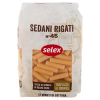 Selex Pasta Di Semola Trafilata Al Bronzo Sedani Rigati 500 g