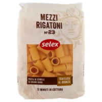 Selex Pasta Di Semola Trafilata Al Bronzo Mezzi Rigatoni 500 g