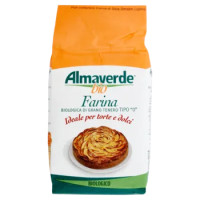 Almaverde Bio Farina Biologica Di Grano Tenero Tipo "0" Ideale Per Torte e Dolci 1000 g