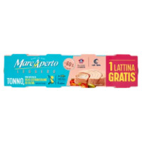 Mare Aperto Leggero Tonno, Solo Un Filo Di Olio Extravergine Di Oliva 3 +1 x 60g