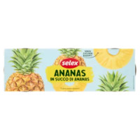Selex Ananas In Succo D'Ananas 3x227 g