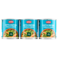 Selex Piselli e Carote Al Vapore 3x150 g