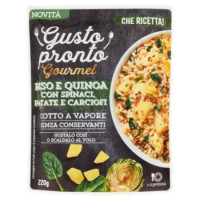 Gusto Pronto Gourmet Riso e Quinoa Con Spinaci, Patate e Carciofi 220 g