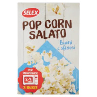 Selex Pop Corn Salato Per Microonde 3 Buste 270 g