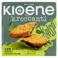 Kioene Kroccanti 6 Mini Cotolette Vegetali Con Spinaci Italiani 200 G