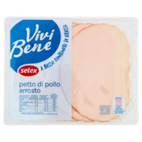 Selex Vivi Bene Petto Di Pollo Arrosto a Basso Contenuto Di Grassi a Fette 120 g