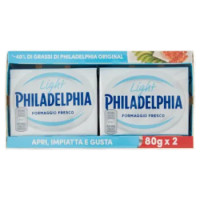 Philadelphia Light Formaggio Fresco Spalmabile - 2 x 80 g