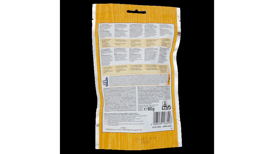 Vitakraft Pure Chicken Bonas Bastoncini Masticabili Con Pollo e Formaggio 80 g