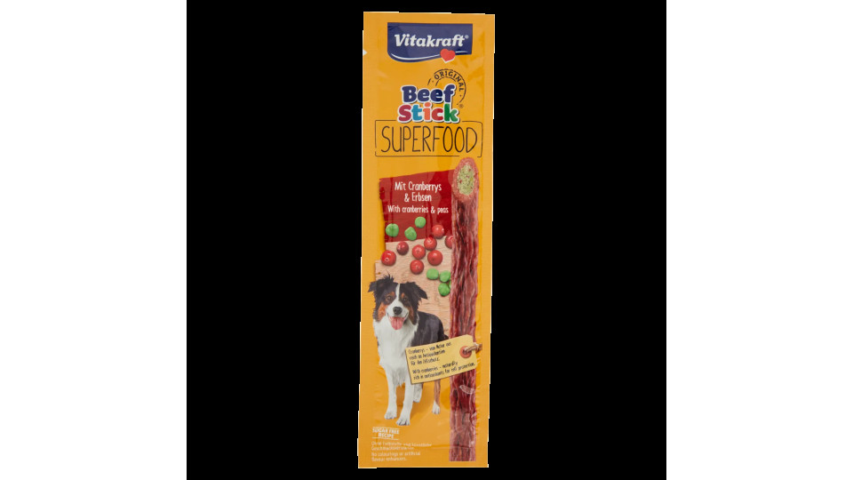 Vitakraft Beef Stick Original Superfood With Cranberries & Peas 1 Pezzo 25 g