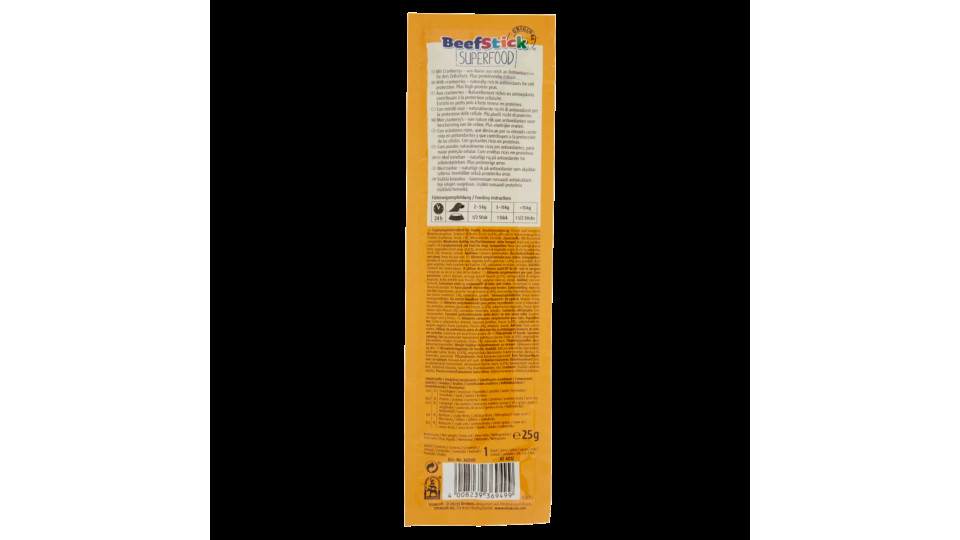 Vitakraft Beef Stick Original Superfood With Cranberries & Peas 1 Pezzo 25 g