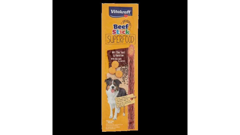 Vitakraft Beef Stick Original Superfood With Chia Seeds & Carrots 1 Pezzo 25 g