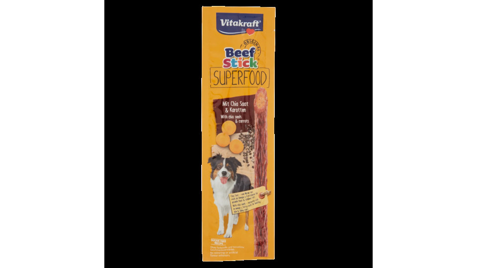Vitakraft Beef Stick Original Superfood With Chia Seeds & Carrots 1 Pezzo 25 g