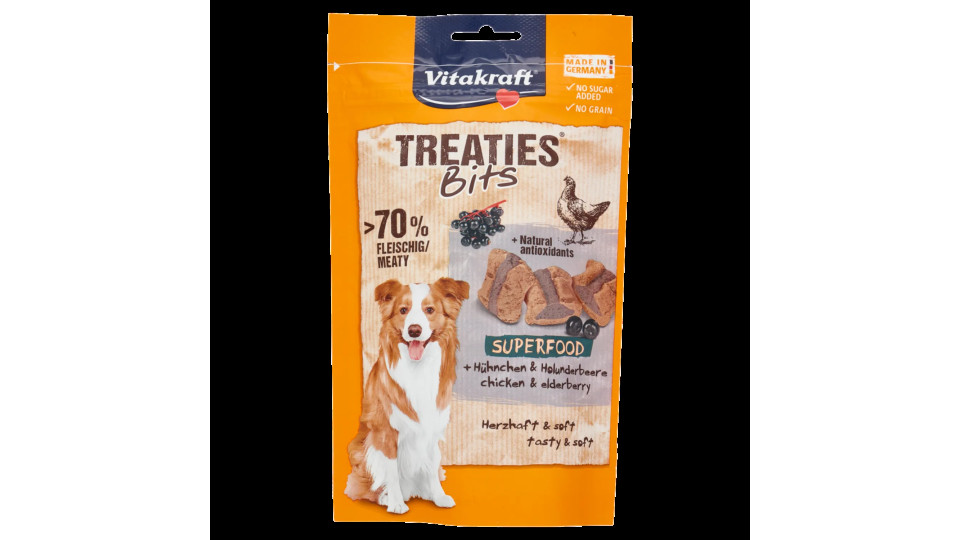 Vitakraft Treaties Bits Superfood + Chicken & Elderberry 100 g