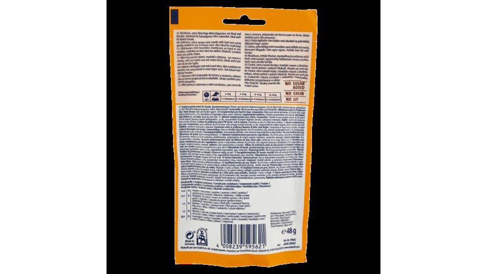 Vitakraft Treaties Minis Con Manzo & Carote 48 g