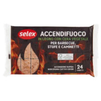Selex Accendifuoco Cubetti Ecologico 24 Pezzi