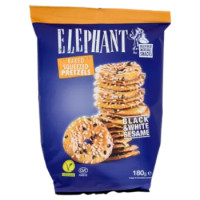 Elephant Baked Squeezed Pretzels Black & White Sesame 180 g