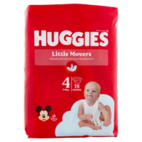 Huggies Little Movers Pannolini 4 7-18 Kg 18 Pz