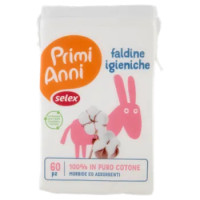 Selex Primi Anni Faldine Igieniche In Puro Cotone 60 Pezzi