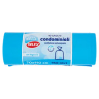 Selex Casa Bella Sacchi Condominiali Blu Con Legaccio Cm 70X110 10 Pezzi