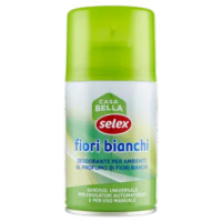 Selex Casa Bella Deodorante Ambiente Per Erogatore Automatizzato Ricarica Fiori Bianchi 250 Ml