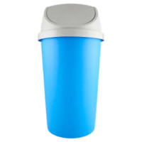 Selex Pattumiera Basculante Azzurra Con Coperchio Grigio 25 L